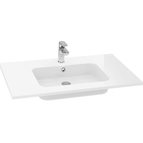 Meuble De Salle De Bain Double Vasque 140cm 2 Tiroirs Bleu + Miroir - Soho