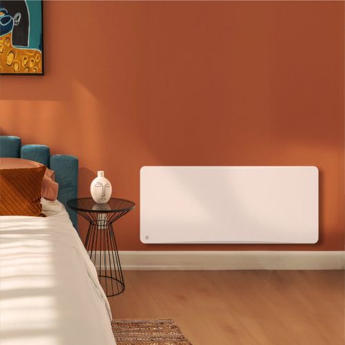 Radiateur Électrique Fixe à Inertie Sèche Céramique 2000w Oveo Horizontal Blanc
