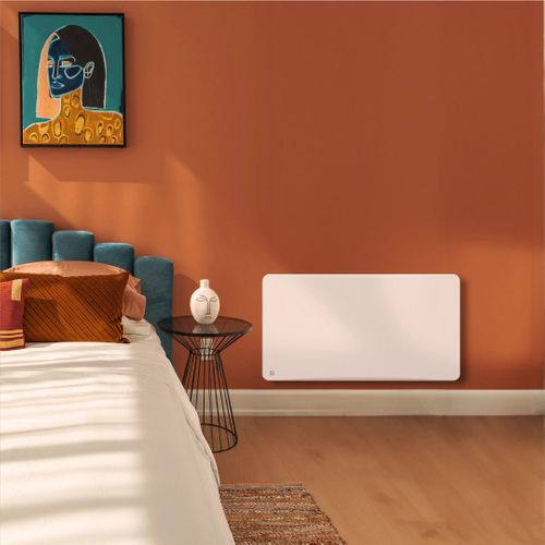 Radiateur Électrique Fixe à Inertie Sèche Céramique 1500w  Oveo Horizontal Blanc