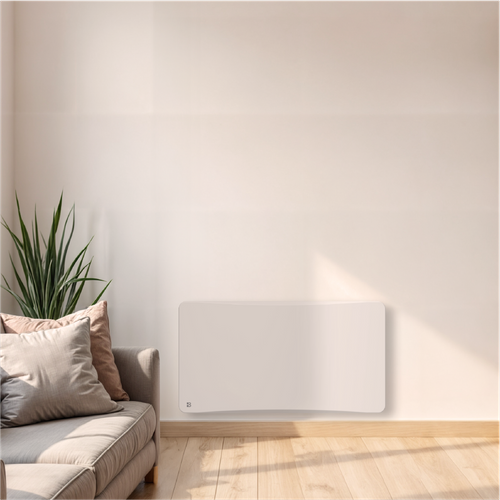Radiateur Électrique Fixe à Inertie Sèche Fonte + Film 1500w Almea Horizontal Blanc