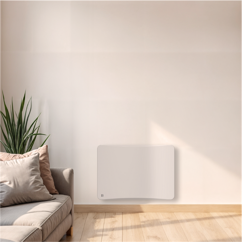 Radiateur Électrique Fixe à Inertie Sèche Fonte + Film 1000w Almea Horizontal Blanc