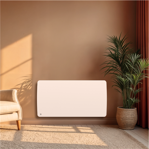 Radiateur Électrique Fixe à Inertie Sèche Céramique 2000w Aria Horizontal Blanc