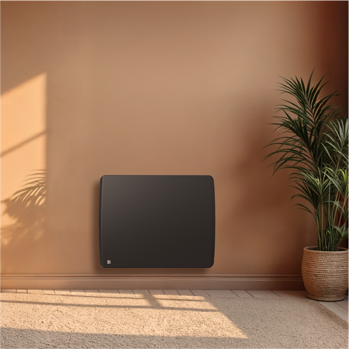 Radiateur Électrique Fixe à Inertie Sèche Céramique 1000w Aria Horizontal Noir