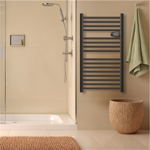 Sèche-serviette Électrique Sans Fluide 500w H.98xl54cm Hestia Noir