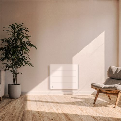 Radiateur Électrique Fixe à Inertie Sèche Céramique 1000w Tanin Horizontal Blanc