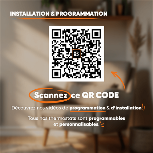 Radiateur Électrique Fixe à Inertie Sèche Fonte 2000w  Bia Horizontal Blanc