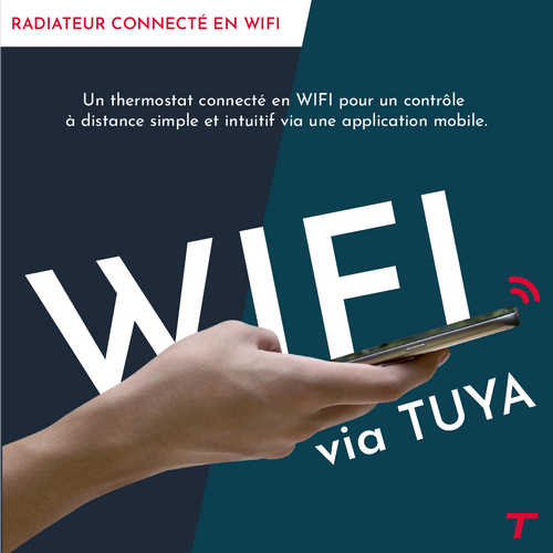 Sèche-serviette Électrique Sans Fluide Connecté Wifi 500w  Cosmo Blanc