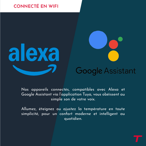 Radiateur Électrique Fixe Connecté Wifi à Inertie Sèche Céramique 1000w Milla Horizontal Blanc