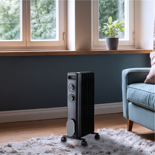 Radiateur Mobile Bain D'huile Calista 2000w Noir