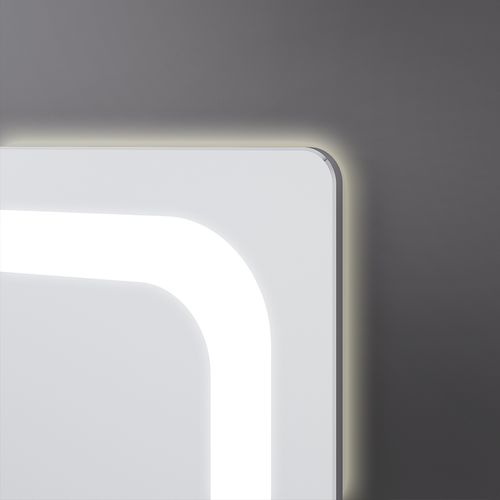 Meuble De Salle De Bain Simple Vasque - Mig Et Miroir LED Veldi - Blanc - 60cm