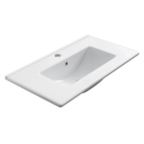 Meuble De Salle De Bain Simple Vasque - 2 Tiroirs - Balea Et Miroir LED Veldi - Ciment (gris) - 70cm