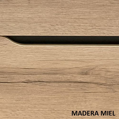 Meuble De Salle De Bain 120cm Double Vasque - 6 Tiroirs - Madera Miel - Mata