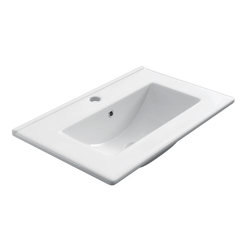 Meuble De Salle De Bain 60cm Simple Vasque - Sans Miroir - 3 Tiroirs - Nebraska (bois Clair) - Mayor