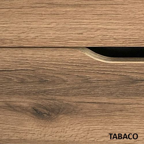 Meuble De Salle De Bain 90cm Avec Plateau Et Cuve - 2 Tiroirs - Tabaco - Luna