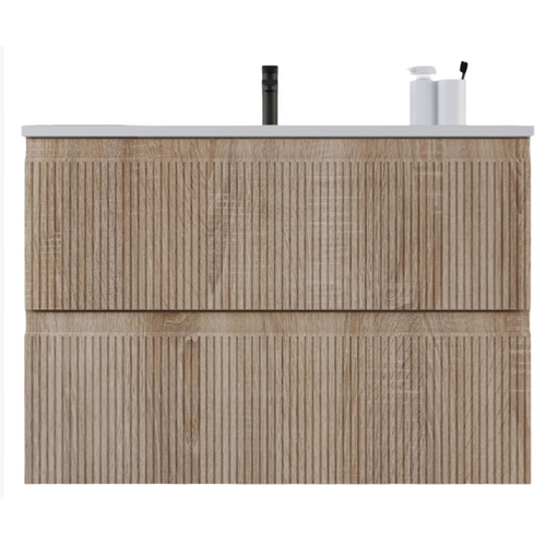 Meuble De Salle De Bain 70cm Avec Simple Vasque - Sans Miroir - 2 Tiroirs - Cambrian - Ribera