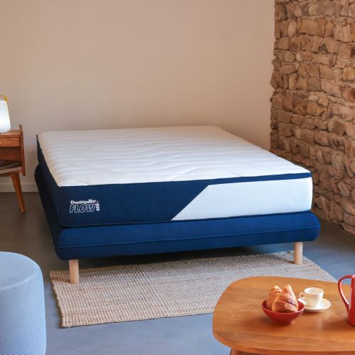 Matelas mousse 140x190 cm avec 3 cm de latex FLOW 400 ép. 25 cm