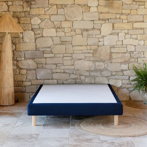 Sommier tapissier FLOW S100 DUNLOPILLO 2x80x200 cm bleu