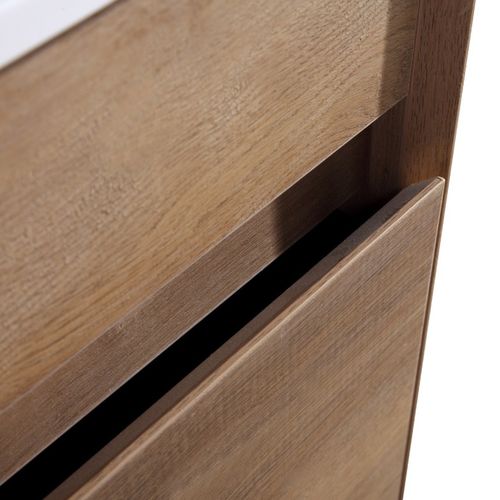 Meuble Avec Vasque 80 Cm Chêne Brun Aquaroca