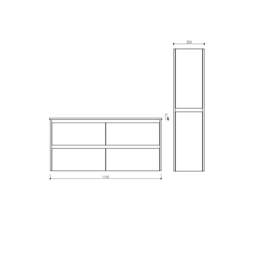 Ensemble Salle De Bain 120 Cm Chêne Californien Brun Aquadoli