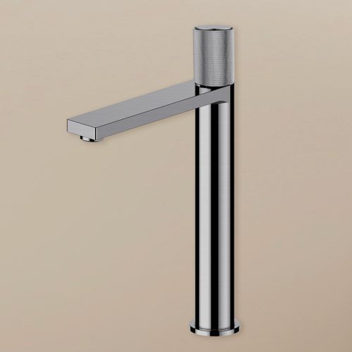 Robinet Mitigeur Haut Strié Métal