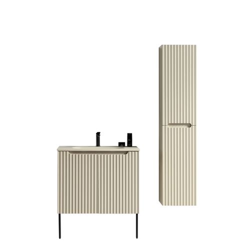 Ensemble De Salle De Bain 80 Cm Amande Aquavenus