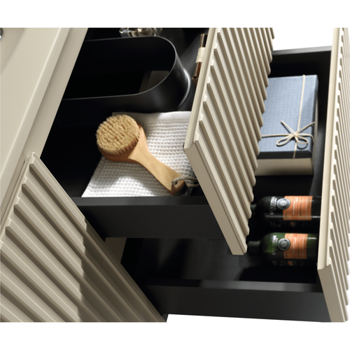 Meuble De Salle De Bain Avec Vasque 120 Cm Amande Aquavenus