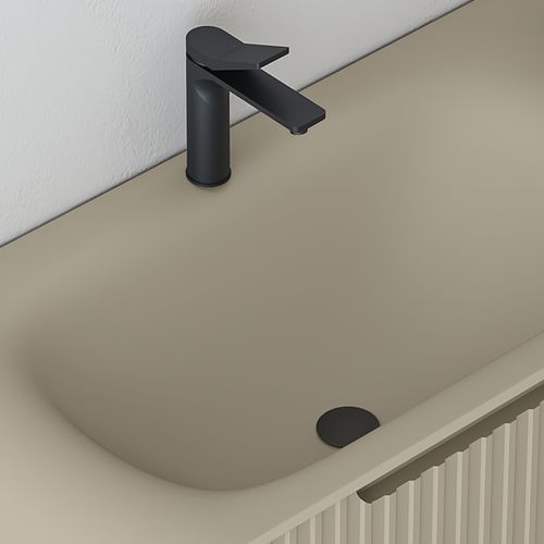 Meuble De Salle De Bain Avec Vasque 80 Cm Amande Aquavenus