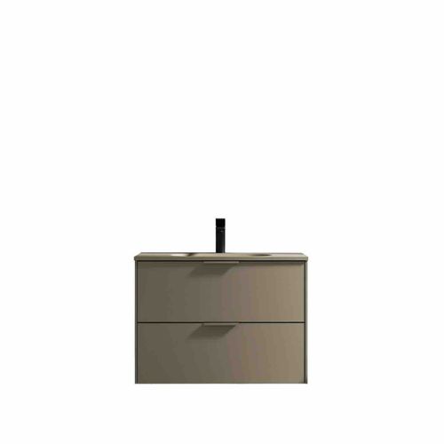 Meuble De Salle De Bain Avec Vasque Aspect Lichen 80 Cm Aquamila