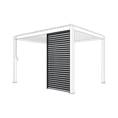 Persienne 130cm Pour Pergola Bioclimatique Triomphe. Côté 4m. Panneau Brise Vue. Aluminium.