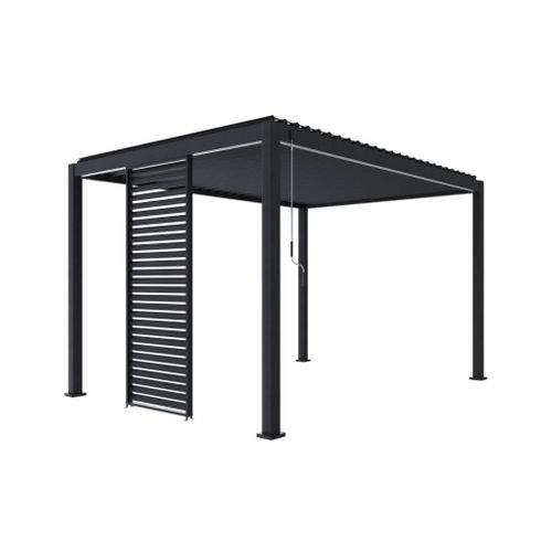 Persienne 100cm Pour Pergola Bioclimatique Triomphe. Panneau Brise Vue. Côté 3m. Aluminium.