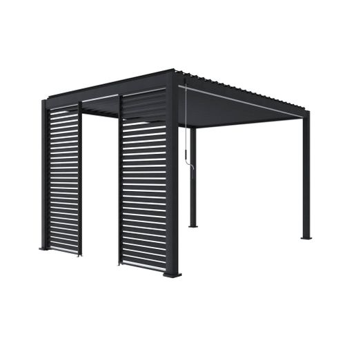 Persienne 100cm Pour Pergola Bioclimatique Triomphe. Panneau Brise Vue. Côté 3m. Aluminium.