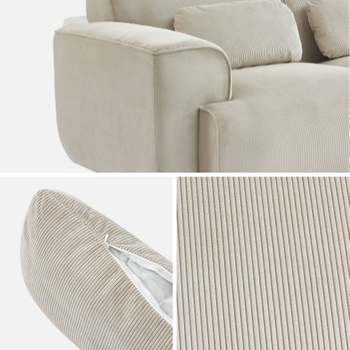 Canapé. Wallas. 2 Places. Tissu Velours Côtelé L 180 X P 98 X H 73cm