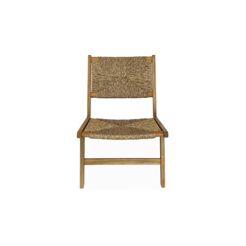 Fauteuil Relax De Jardin En Bois Et Résine Effet Paille. Intérieur / Extérieur