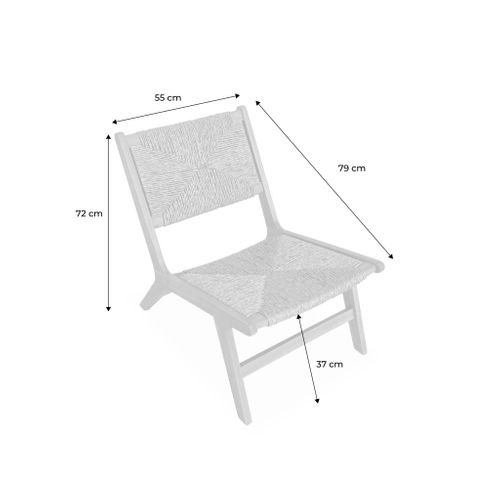 Fauteuil Relax De Jardin En Bois Et Résine Effet Paille. Intérieur / Extérieur