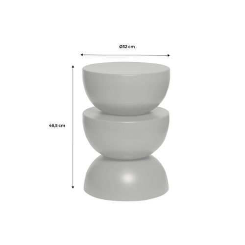 Table D'appoint. Bout De Canapé. Table De Chevet En Métal. Vert Kaki. Coumba. D.32 X H 46.5cm