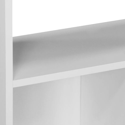 Etagère Bibliothèque Blanche Pieter 3 Étagères 6 Compartiments De Rangement