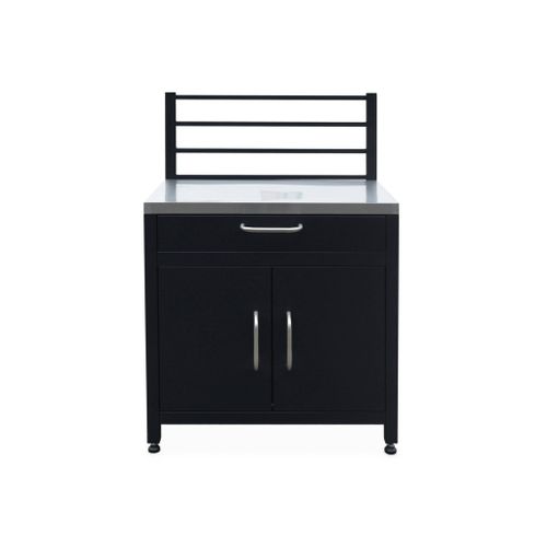 Meuble De Cuisine Extérieure En Acier Avec 1 Tiroir Et 1 Porte Et 1 Grille De Suspension L80