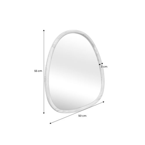 Miroir Organique En Bois De Sapin 55cm Couleur Naturelle Charlie  L 55 X L 50 X E 3cm