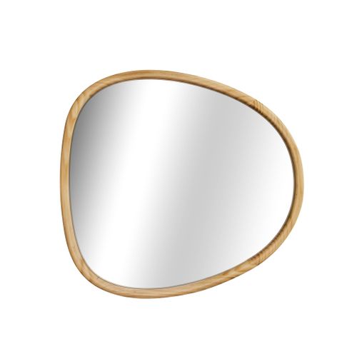 Miroir Organique En Bois De Sapin 55cm Couleur Naturelle Charlie  L 55 X L 50 X E 3cm