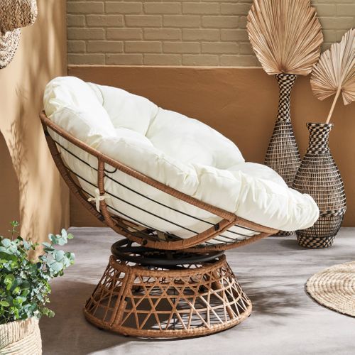 Fauteuil Papasan Polyrotin Rotatif. Loveuse Outdoor/indoor D.96cm
