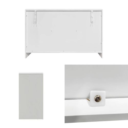 Buffet Organique Plusieurs Niches 6 Compartiments. Buffet Bas. Effet Bois Blanc 120cm