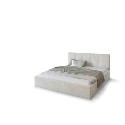 Lit Coffre Vegas 160 X 200 Cm Avec Sommier à Lattes Relevable Beige