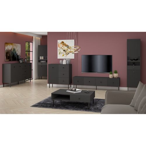 Meuble TV Viena - 180 Cm - 2 Portes Gris
