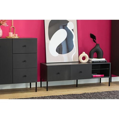 Meuble TV Viena - 135 Cm Gris