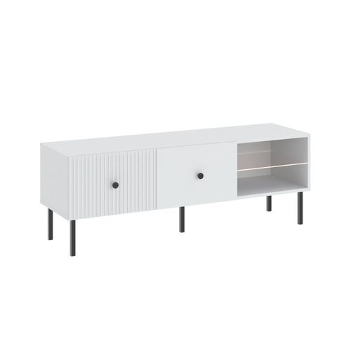 Meuble TV Viena - 135 Cm Blanc - Noir