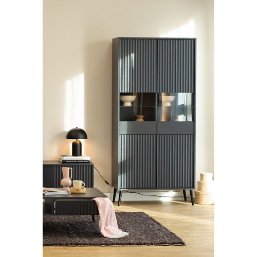 Vitrine Barcelona - 2 Portes Gris