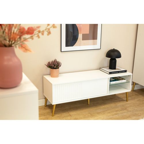 Meuble TV Barcelona - 135 Cm Blanc