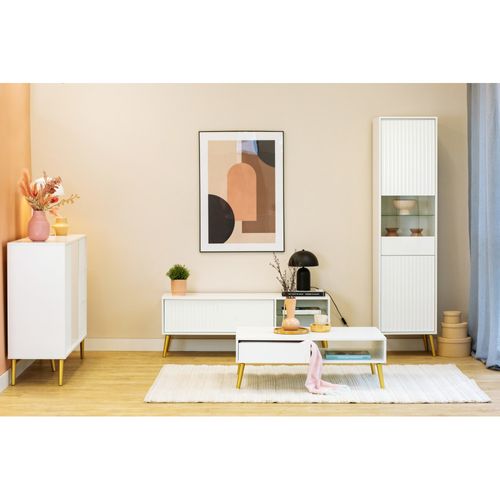 Meuble TV Barcelona - 135 Cm Blanc