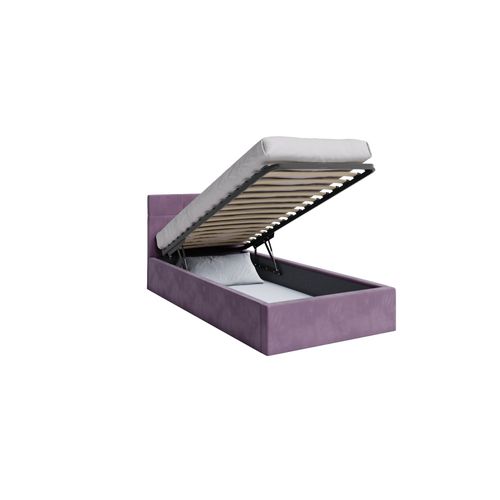 Lit Coffre Vegas 90 X 200 Cm Avec Sommier à Lattes Relevable Violet