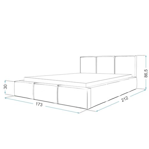 Lit Coffre Tulum 160 X 200 Cm - Velours Cotelé - Avec Sommier à Lattes Relevable Beige